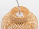 Natural Woven Bamboo Cone Pendant Lamp Hanging Light Bell Shade Boho Tropical V563-75185
