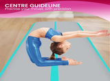 Powertrain Airtrack 20cm Thick 5m x 1m Inflatable Gymnastics Tumbling Mat Air Track - Mint Gree IFM-XBO-005-GN
