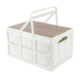 Camp Box Outdoor Camping Portable Storage Box with Handle Removable Foldable Camping Portable Wooden V1294-YM0706-3117230134011