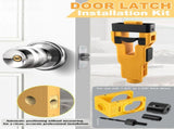 Door Lock and Latch Installation Tool Kit with Hole Saw, Mortise Template and Chisel Guide for V1341-ZY-ZYAEAY3R-BLUE