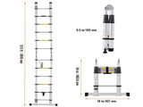 Telescoping Extension Ladder 12.5FT A-Shape w/ Stabilizer Bar for RV V952-AZXSSLTNLSLK7NWR8V0