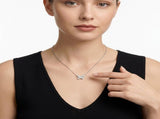 Elegant Butterfly Moissanite Pendant Necklace with Shimmering Crystals, Hypoallergenic Silver-Tone V1341-ZY-7U4NXBAM-MOISSANITE-PREMIUMS925