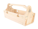 Wooden Folding Picnic Basket Table Outdoor Portable 2 in 1 Vintage with Wine Glass Holder Wood Grain V1294-YM0901-3111250046511