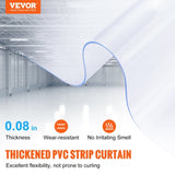 Strip Curtain, 75' Length x 8" Width x 0.08" Thickness, Clear PVC Smooth Curtain Strip Door Bulk V952-JZPVC75X81PCS95JYV0