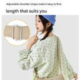 Khaki Lightweight Nylon Crossbody Bag for Women - Multi-Compartment Shoulder Purse with Adjustable V888-ELOSUNG56194-1