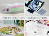 3 Pack Clear Hard Shell Zipper Case, Clear Zipper Pouches Waterproof Makeup Organizer & Travel V1259-DP01-F-85