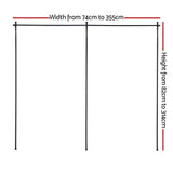 Artiss Room Divider Curtain Rod Extendable Black RD-E-MET-5R-BK