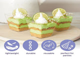 288x Premium Plastic Square Dessert Cups BPA Free Extra Strong Bulk V563-HP0715-8-1BOX