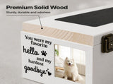 PLockable Wooden Pet Urn with Photo Frame for Dog Cat Ashes White Handcrafted Wood Cremation V1107-136-05155-WHT-1PACK