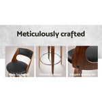 Artiss 4x Bar Stools Swivel Leather Chair 76cm BA-TW-8569-H76-BKX4-AB