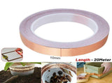 10m Copper Tape for Snail Control, 10mm width, compatible with garden tools V1237-ZY-506-0293