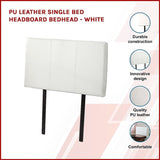 PU Leather Single Bed Headboard Bedhead - White V63-768085