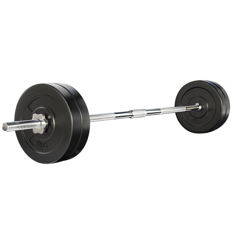 Everfit 28kg Barbell Set Weight Plates Bar Lifting Bench 168cm FIT-K-BB-SET-20KG