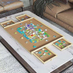 Wooden Jigsaw Puzzle Table Board Storage Table Tray Puzzle For Adult Kid V63-837831