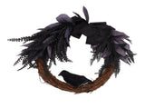 Halloween Wreath Bowknot Crow Garland Decoration Home Door Hallway Hanging Wreath V1294-YM0706-3115230075811