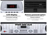 Alpha 61 Keys Electronic Piano Keyboard Digital Electric w/ Stand Beginner Silver EK-JK-60-SL-H