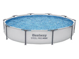 Bestway 305CM Swimming Pools Steel Above Ground Round Backyard Pool Set White BW-POOL-R-305-56407