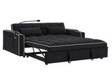Fashionable Modern and Multi-functional Foldable Velvet Sofa Bed - Light Grey V1316-W2353P151787