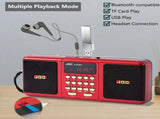 Portable FM Radio Bluetooth Speaker Red V728-OBA1005007805505578