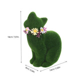 Cute Resilient Green Moss Cat Sculpture for Garden and Indoor Ornament V1192-AZ-W-24848
