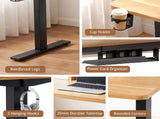 Artiss Electric Standing Desk Height Adjustable Home Office 120cm Oak HASD-ET156E-SHELF-BKWD-AB