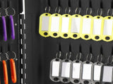 100-Hook Black Locking Key Cabinet with Tags and Mounting Hardware, 30 x 24 x 7 cm V1188-MS-731-048