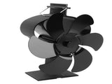 6 Blades Heat Powered Fireplace Fan Self Starting Eco Friendly Wood Stove Fan LT380 Black 152mm V1294-YM3113220263211-0421