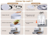 Cat Automatic Water Dispenser Cat Automatic Food Dispenser Cat Feeding Set Cat V1107-135-79284