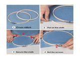15PCS Bamboo Embroidery Hoops Set, 12 Inch Embroidery Hoop Adjustable in Bulk for Needlework, Sewing V1369-AZ3-W-12739