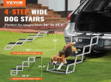Dog Stair for Cars 4-step Folding Dog Steps Aluminum Loads up to 150 lbs, Foldable 24-25.4 in V952-KZDGLT4STEP16LGG3V0