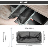 22" Narrow Rolling Hamper with Handle and Wheels, Collapsible Hamper, Foldable V1237-ZY-203-2441