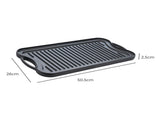 Toque 50.5cm Reversible Cast Iron Griddle Pan Non-Stick KT1020-AU