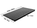 Rubber Ramp, 7.62 cm Rise Ramp Doorway, 3 Channels Cord Cover Rubber Solid V952-WFSLYP24X42X3I8PSV0
