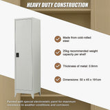 Single-Door Metal Tall Cabinet Shelf Storage for Home Office Gym V63-844441