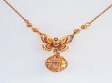 Gift Box - Butterfly Rose Gold Aroma Necklace Purify Oil Blend V760-GBAJ - 31