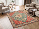 Marlow Floor Rug Vintage Polyester Washable Area Rugs FR2038-160X120-RD-AU