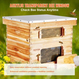 VEVOR Bee Hive 20 Frame Bee Hives Starter Kit, Beeswax Coated Cedar Wood, 1 Deep 1 Medium Bee V952-CTFXSMSHX1ZHAS36XV0