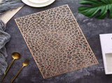 JWDX Placemat Clearance! Rectangular Flower Pvc Placemat Home Daily Table Decoration Pvc Hot Gold V1189-LWWAL-20260325-03050