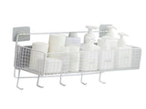 Wall Mount Storage Basket Multifunctional Iron Wall Hanging Organizer Rack with Hook for Kitchen V1294-YM0901-3117240211411