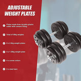 30KG Adjustable Dumbbell Set Home Gym Weights for Strength & Fitness Training V63-771465