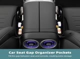 2PCS Car Seat Gap Organizers, PU Leather Car Console Side Pocket, Universal Car Seat Gap Filler V1192-AZ-W-18282
