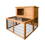 i.Pet Chicken Coop 96cm x 96cm x 100cm Rabbit Hutch Large Run Wooden Cage Outdoor House PET-GT-WOOD-R8002-S