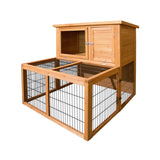 i.Pet Chicken Coop 96cm x 96cm x 100cm Rabbit Hutch Large Run Wooden Cage Outdoor House PET-GT-WOOD-R8002-S