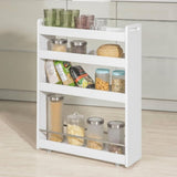 Slimline Rolling Storage Shelf, White V178-64584