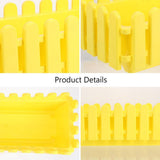 Large Yellow Plastic Rectangular Planter for Courtyard and Garden Fence Decor V1192-AZ-W-30334