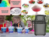 Manual Rotary Ice Crusher for tails Slush Smoothies 1.25L Chrome Plated Gray V1263-JX-8026