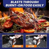 Electric Grill Brush Cleaner Cordless Rotating Brushless for Outdoor Grilling Brown V1188-MS-710-110