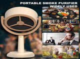 Portable Desktop Smoke Purifier Fan with Strong Suction, USB Rechargeable Mini Exhaust Hood for Home V1107-CS-TSCYYJ