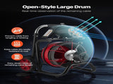 Drain Cleaner Machine 30m x 10.5mm, Auto Feed Sewer Snake Auger on Wheels - with 8 Cutters & V952-ZDJJKLSGDSTJ3PXN5002V3