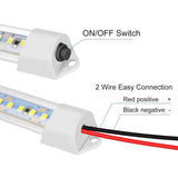 12V LED interior light strip kit, with switch and magnet, 6500K white, suitable for 8 vehicles and V1366-AZ2-W-14363